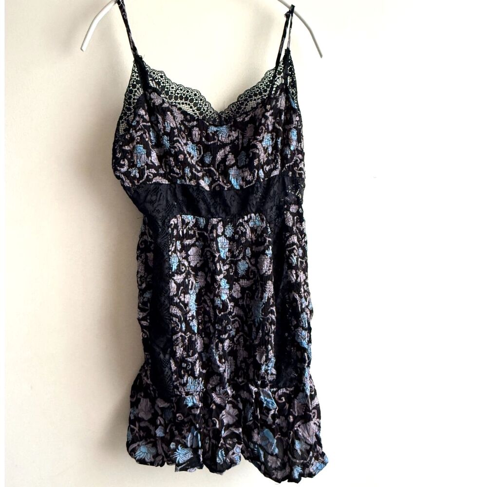 Free People Intimately Yours Black/Blue/Purple camisole (M/L)